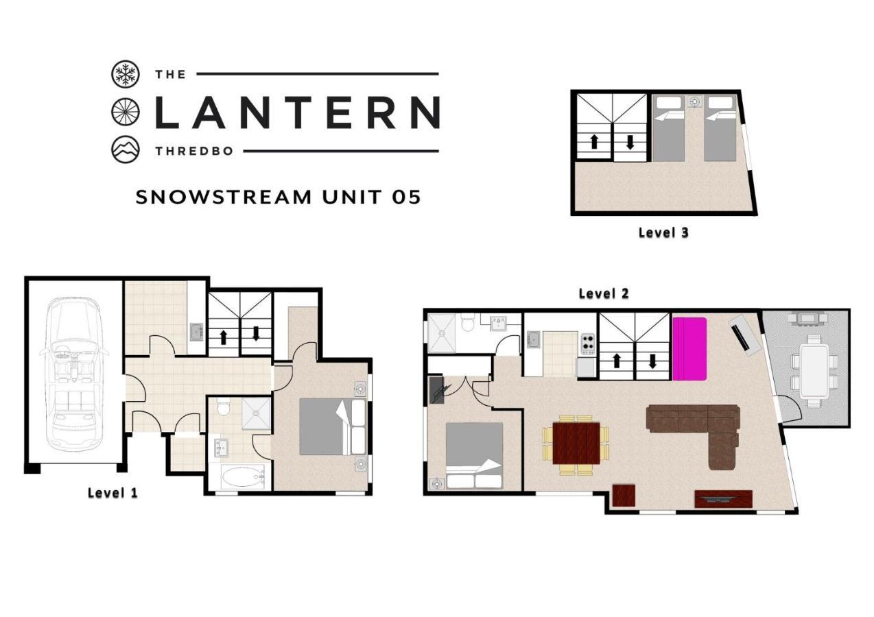 Snow Stream 2 Bedroom And Loft With Gas Fire Balcony And Garage Parking Thredbo Luaran gambar